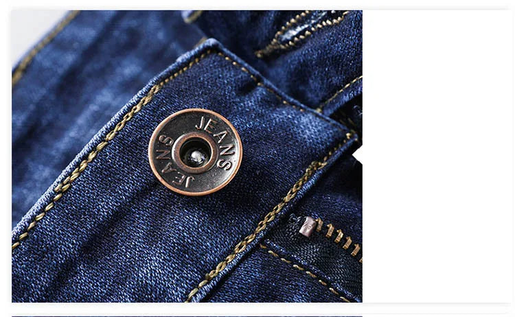 Plus Size 28-46 Spring Autumn Classic Business Trousers Male Brand Men's Fashion Casual Jeans Straight Elasticity Denim Pants