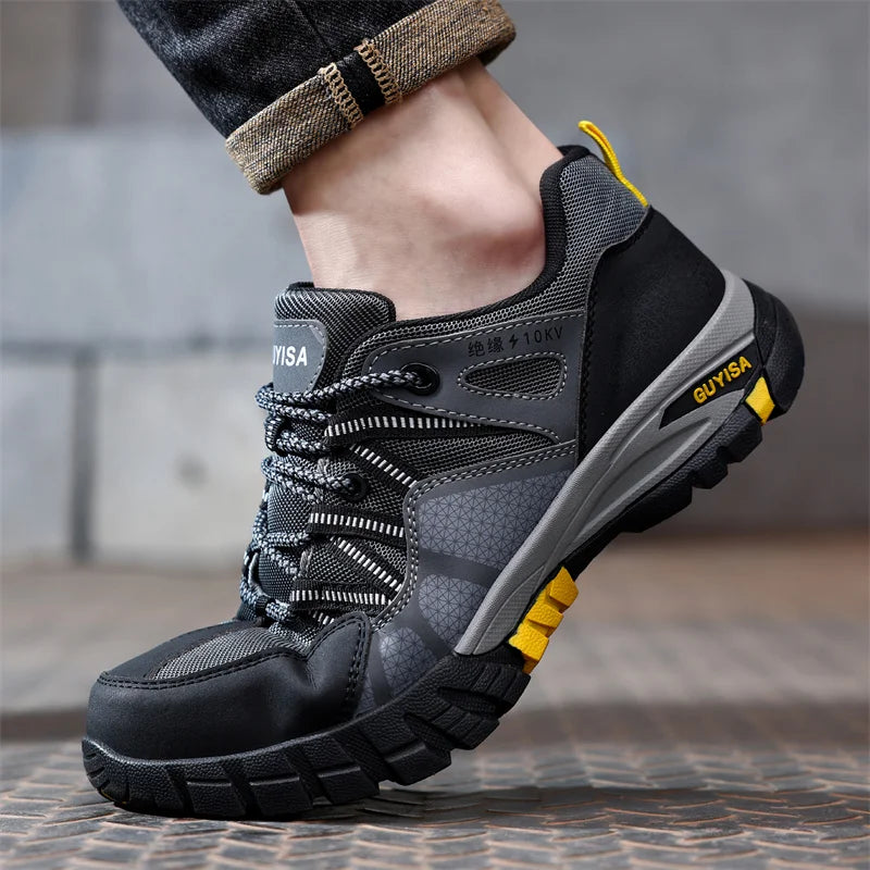 Latest 2024 Fashion Insulation 10KV Men Safety Work Shoes Sneakers Steel Toe Anti Smashing Indestructible Male Footwear