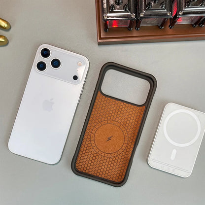 Real Carbon Fiber Kevlar Material Phone Case With Magnetic Wireless Charging Compatible With iPhone 16 Pro 16 pro max