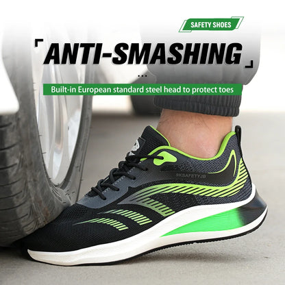 iron toe safety shoes for men women good quality work shoes with protection puncture proof working sneakers with metal toe boots