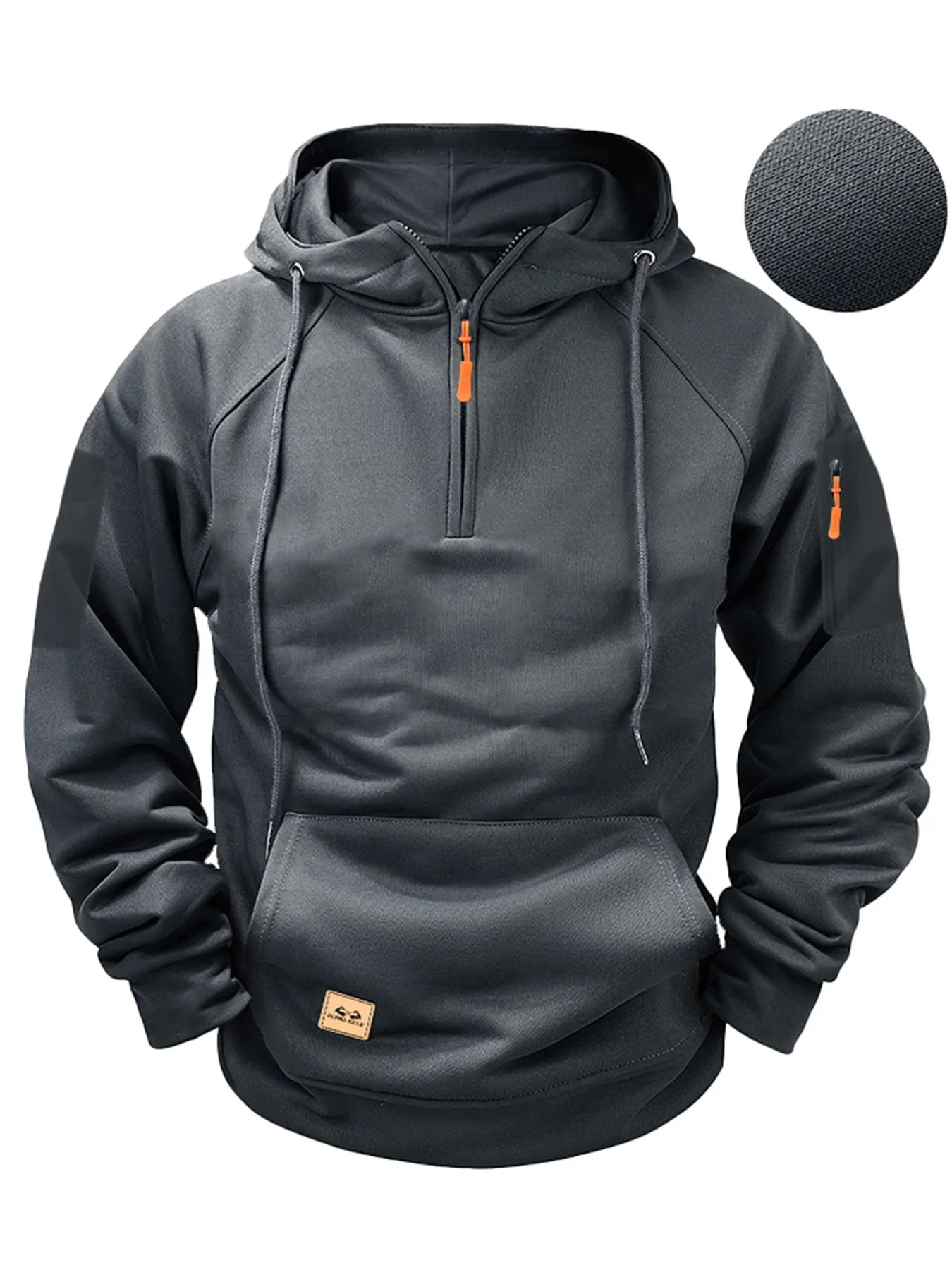 2025 New Men's Keep Warm Hoodie Streetwear Jacket Long Sleeve Sweatshirts Zipper Hooded Pullover Male Running Hooded Sweatshirt