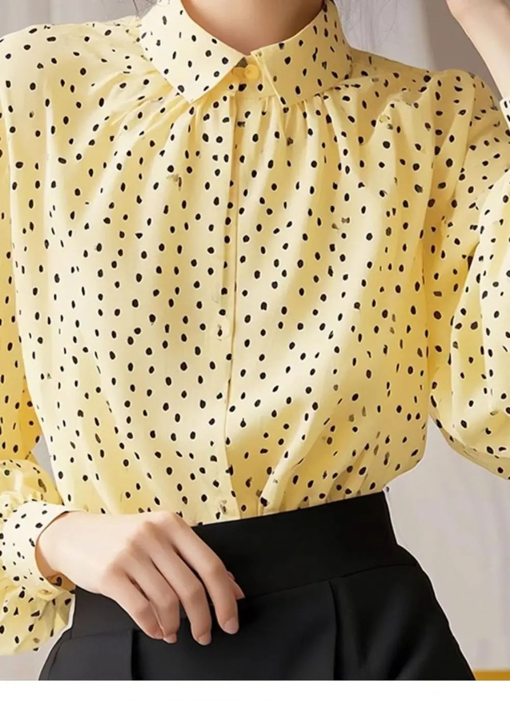 Spring French Polka Dot Shirt Women's Fashion Versatile