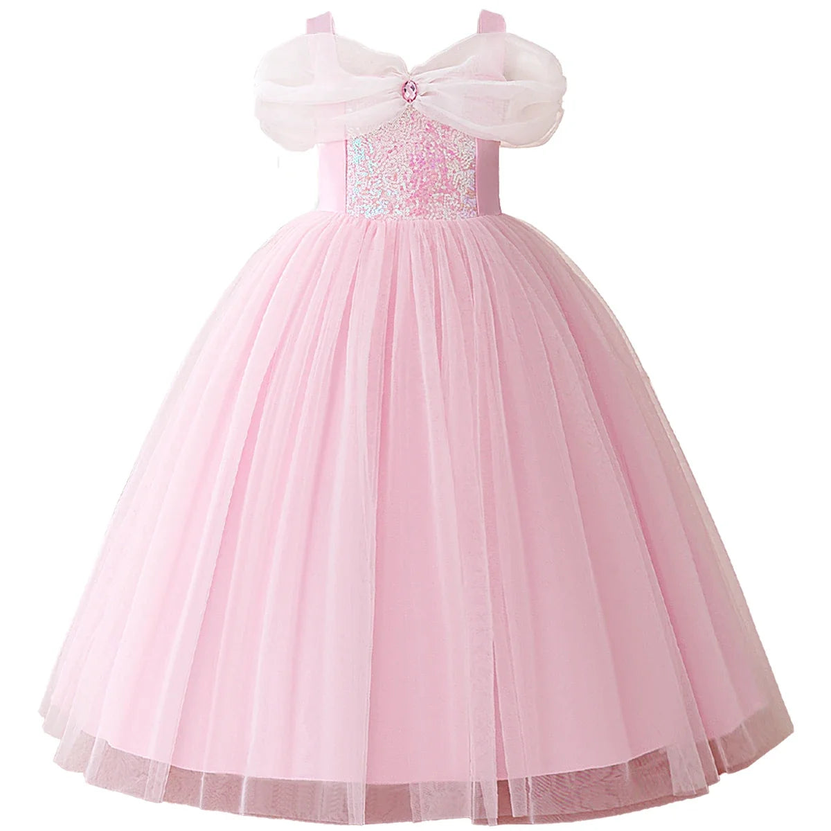 Sleeping Beauty Princess Cosplay Girls Dress Carnival Christmas Halloween Costumes Sequin Party Dress Birthday Wedding Prom Gown