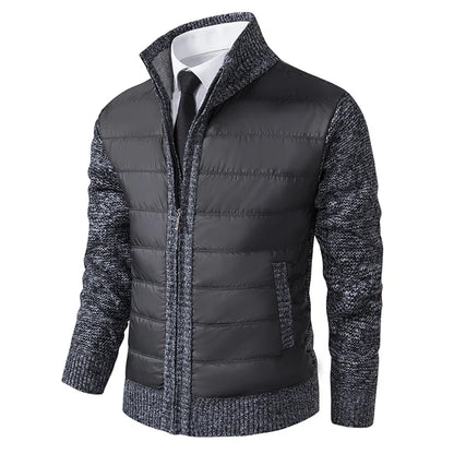 Men Cardigan Sweater Coat 2025 Autumn Winter Korean Warm Thickened Stand Collar Zipper Solid Casual Jacket Fashion Men Clothing