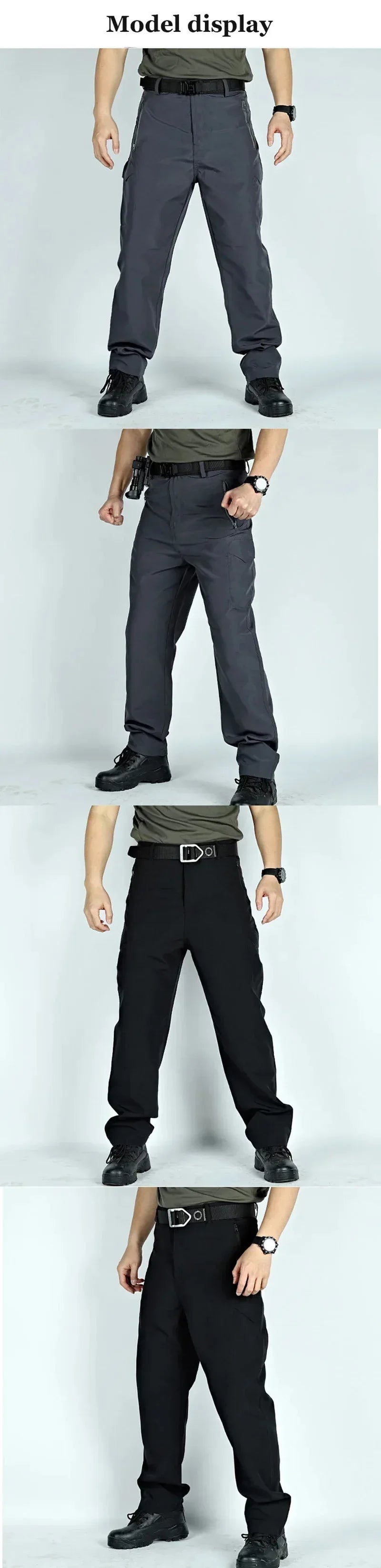 Summer Quick Dry Men Pants Thin Hunting Tactical Cargo Pants Multi-Pocket Loose Long Trousers Lightweight Hiking Work Pant