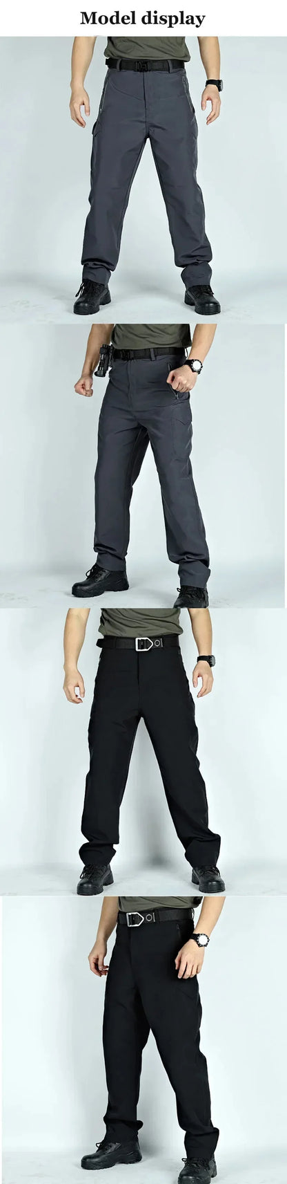 Summer Quick Dry Men Pants Thin Hunting Tactical Cargo Pants Multi-Pocket Loose Long Trousers Lightweight Hiking Work Pant