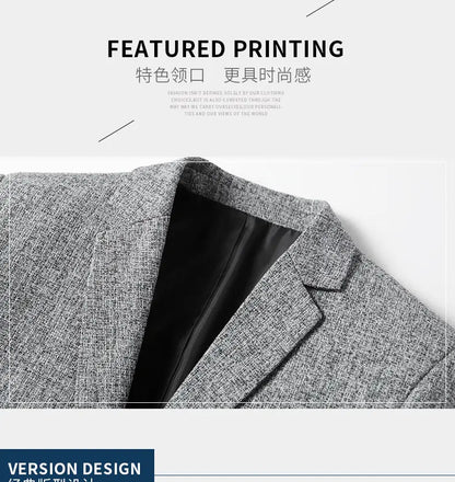 2026 Spring New Arrival Men's Business Casual Blazer High Quality Suit Jacket Comfortable Daily Wear Office Work Outwear