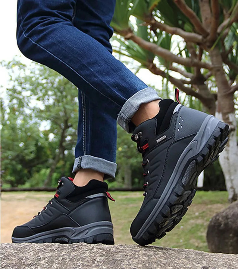 New Winter Men Boots Fur Warm Snow Boots Men Winter Boots Work Shoes Men waterproof Ankle Boots Outdoor Men's Sneakers Footwear