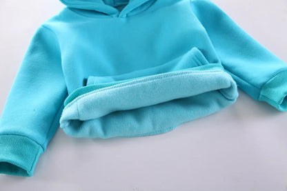 New Autumn Winter Fashion Baby Girls Clothes Children Boys Thicken Hoodies Pants 2Pcs/Set Toddler Sports Costume Kids Tracksuits