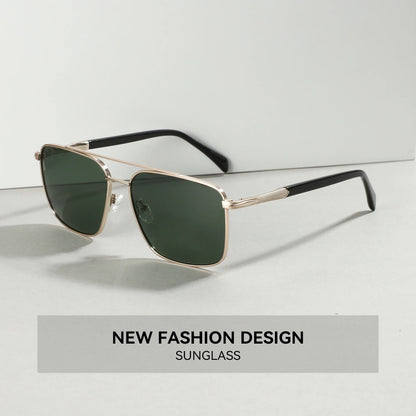Men's Polarizing Sunglasses Double Bridge Pilot Shade High Quality Metal Sun Glasses For Fishing Driving RTM-2108