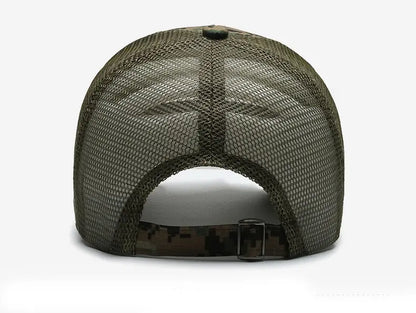 American Flag Camouflage Sticker Embroidered Baseball Cap Net Hat Men Outdoor Velcro Cap