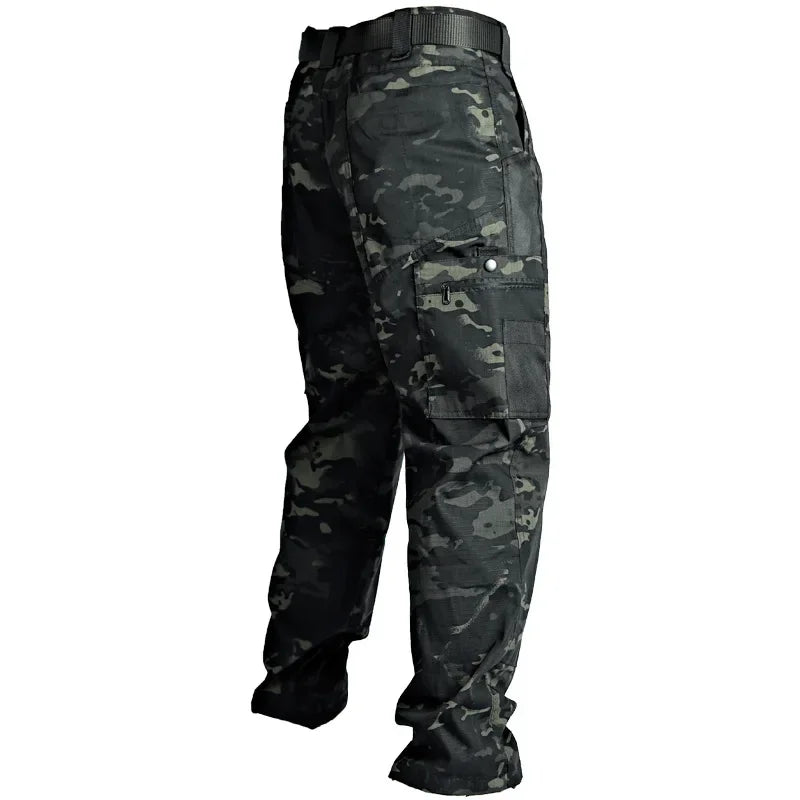 Hunting Tactical Pants Men Waterproof Hiking Wear-resisting  Trousers Male Cotton Cargo Casual Pants Mens Joggers 3XL Black