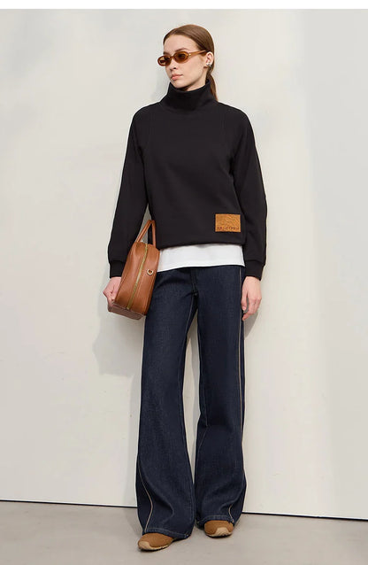 Jeans Pants For Woman 2025 Winter New Cotton Warm Medium And Low Waist Pants Wide Leg Loose Denim Trousers Women 12544157