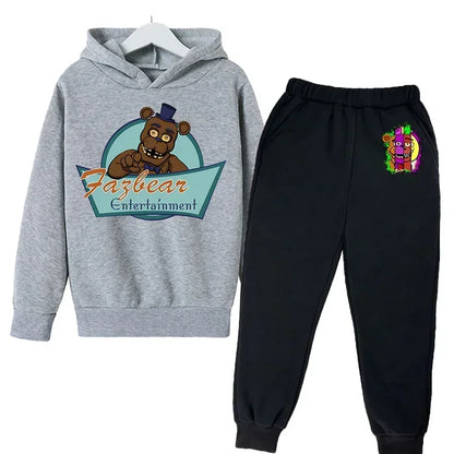 FNAF Five Nights At Freddys Sweatshirt Set Fleece Kids Sweatpants Boys Jacket Girls Clothes Spring Autumn Hoodie Birthday Gift