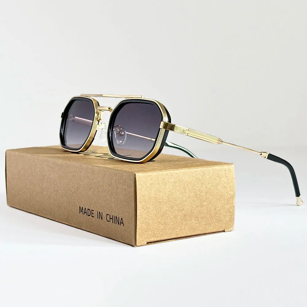 Square Punk Sunglasses For Men Luxury Vintage Steampunk Sunglasses Women Trendy Fashion Glasses Dropshipping Gafas De Sol Hombre
