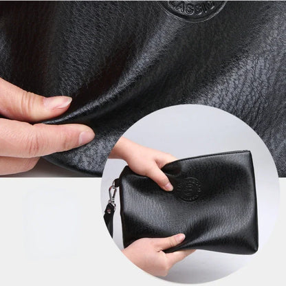 Nouvelle Pochette pour Homme Style Business Grand Portefeuille en Cuir PU Souple Homme avec Dragonne Sac Élégant Décontracté et Tendance Sac à Main Pochette Homme