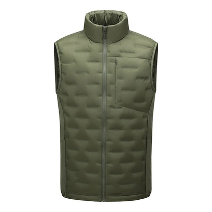 Winter Man White Duck Down Vest Men Waterproof Windproof Casual Sleeveless Vests Man Multi Pocket Warm Ultralight Waistcoat Coat