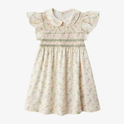 AS SS26 meadow collection pale yellow floral shabbos girls smocking dress pinstripe boys familly match clothes
