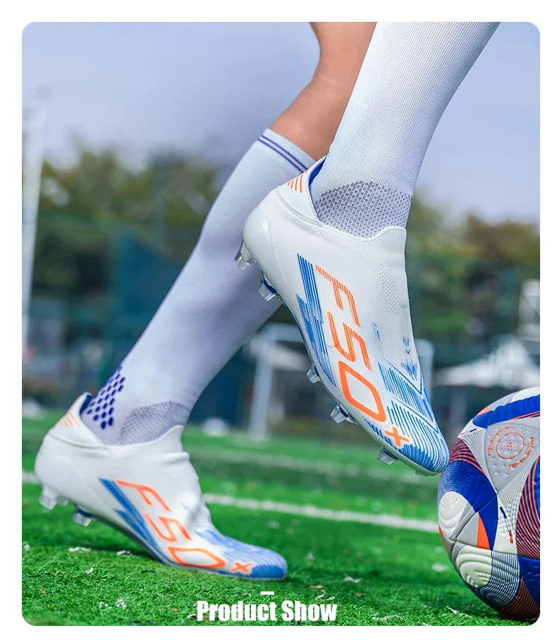 X2517 Slip-on F50 Mens Football Boots Boys FG/TF Training Studded Fast Soccer Cleats Pro Non Slip Football Shoes for Man 35-45