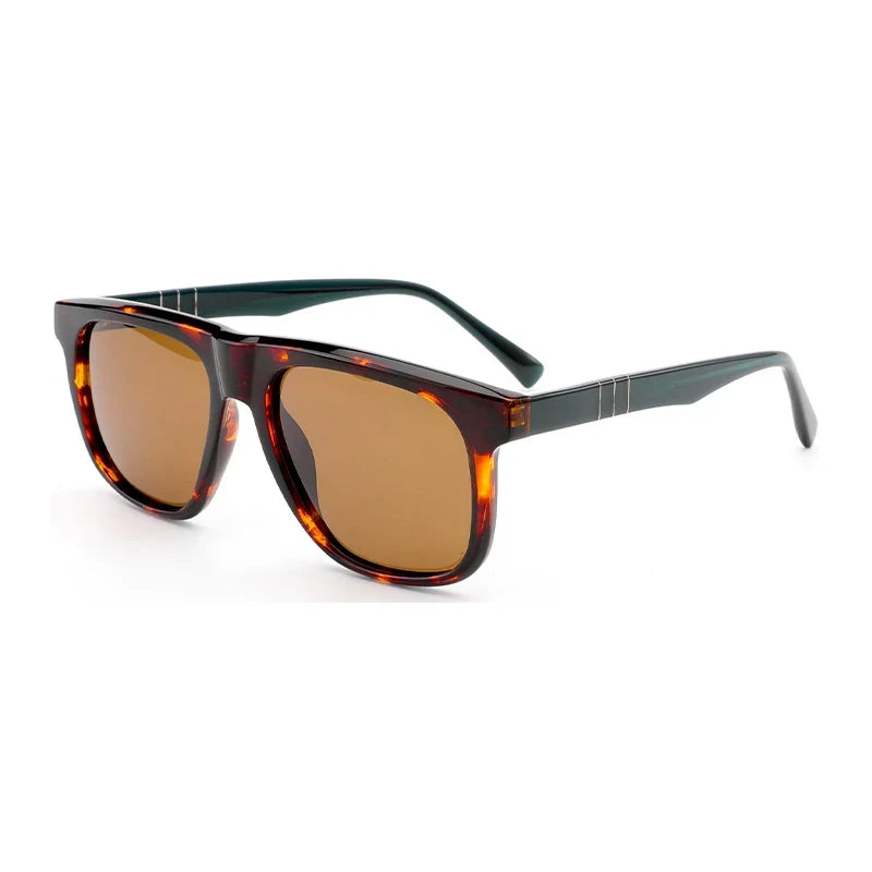 Trend Acetate Polarized Square Prescription Sunglasses For Men Stylish Uv400 Protection Corrective Sun Glasses