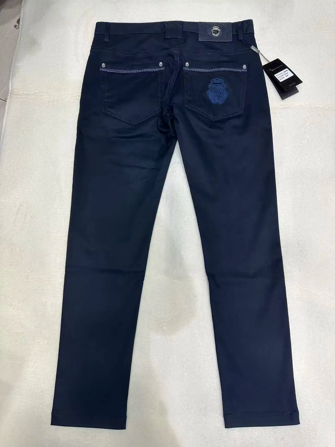Jeans Men 2026 Spring Summer new fashion Embroidery comfortable elasticity outdoors Big size 34-42 Pants