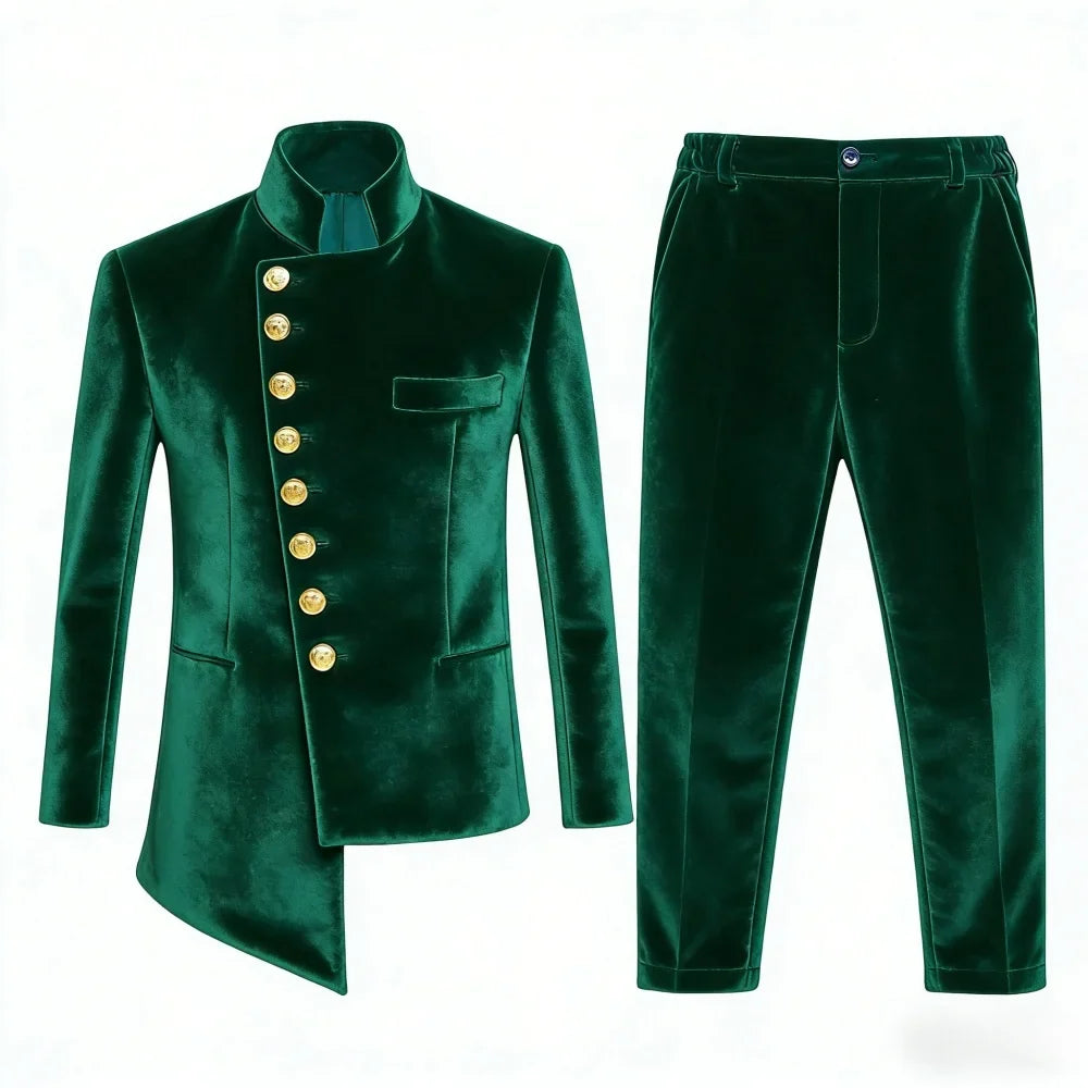 New African Boys Suits 2 Pieces Birthday Party Wear Long Sleeved Slim Fit Suit Set Wedding Guest Clothes Plus Size Tuxedo 2-20T