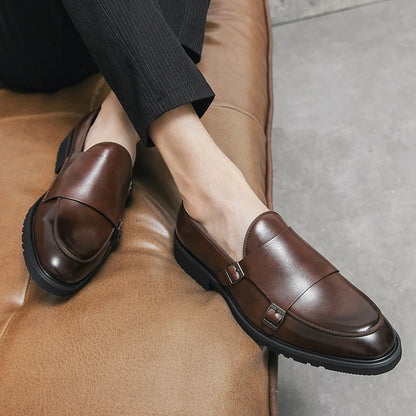2026 Man Split Leather Shoes Rubber Sole Man Business Office Male Dress Lether Shoes Genuine Leather Wedding Party Shoes Plus 46