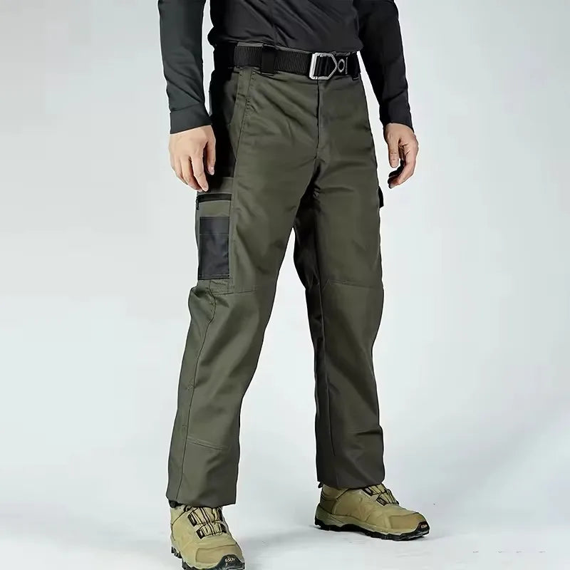 Multi-Pocket Men's Tactical Casual Pants Cargo Pants Outdoor Hiking Trousers Wear-Resistant Training Overalls