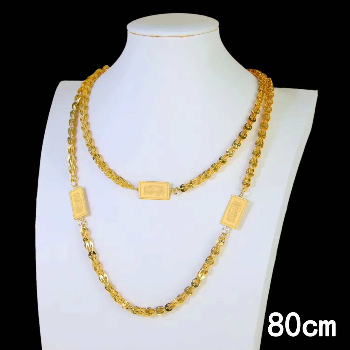 Dubai Bride Wedding Jewelry Long Necklace 21k Gold Plated Turkish Vintage Coins Chains Ethiopian Women Daily Party Jewelly