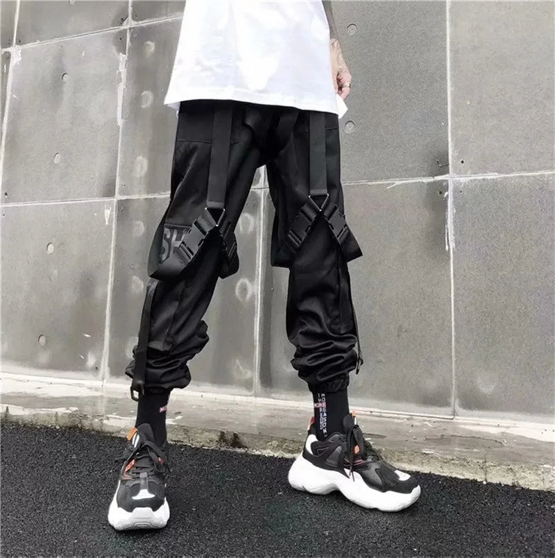 Mens Techwear Sweatpants Y2K Streetwear Jogging Pants Men Hip Hop Street Dance Casual Trousers Vintage Cargo Pant Pantalon Homme