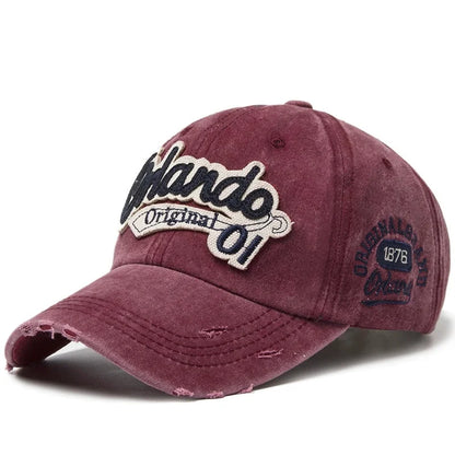 Hip Hop Holes Baseball Hat For Men Women Retro Washed Cotton Peaked Cap Fashion Snapback Sun Visors Punk Letter Bonnet кепка y2k