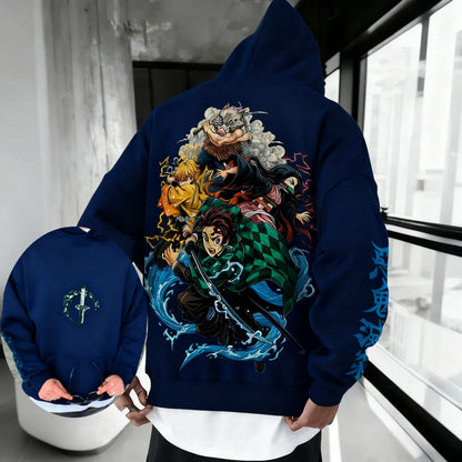 Demon Slayer: Kimetsu no Yaiba Men Hoodie Sweatshirt Japanese Anime Spring Autumn Winter Boy Long-sleeved Parent-child Outfit