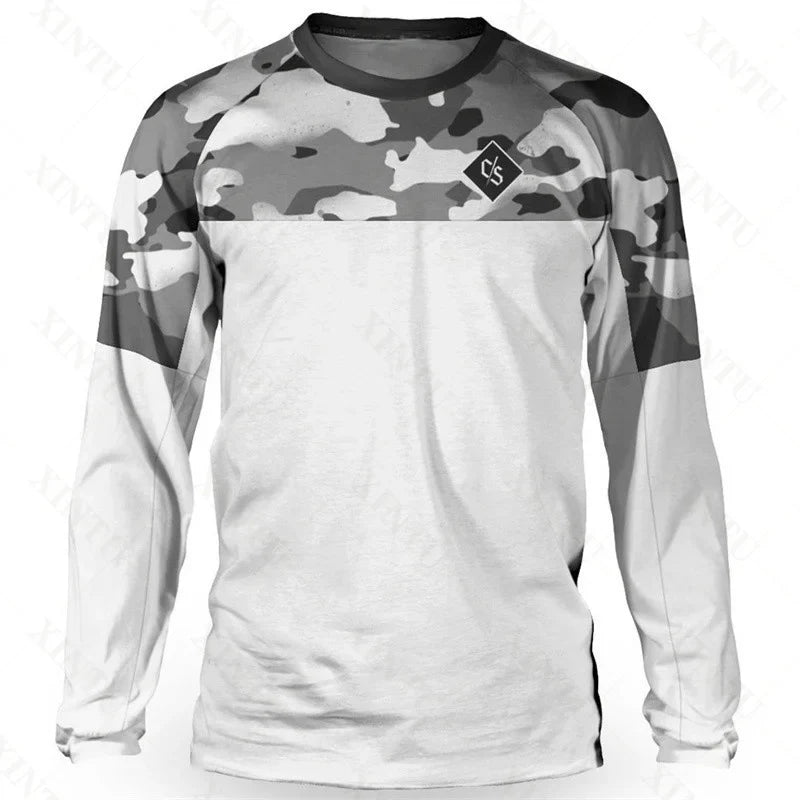 Loose Rider Men's Mountain Bike Long Sleeve Jersey DH Motocross Downhill Jersey BMX Bike Enduro MTB Shirt Breathable Clothing
