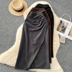 Retro Floral Chiffon Dr Women's Waist Cinched Bubble Sve Me Skirt Tea Break Gentle Soft Sle Korean High Waist A-Lin...