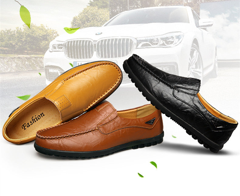 Genuine Leather Men Casual Shoes Brand Soft Italian Men Loafers Moccasins Breathable Slip on Black Driving Shoes Plus Size 37-47