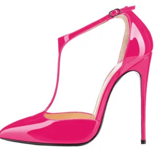 New T-shaped hollow high heels with toe caps, sandals with thin heels and pointed hollow out sexy shallow mouth single shoes
