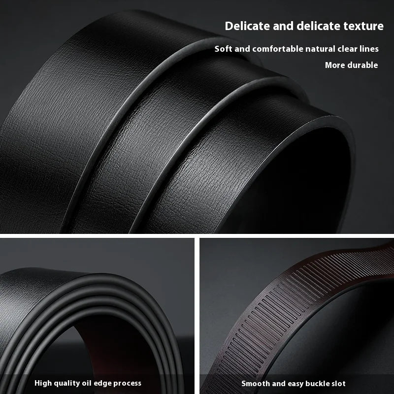 European Male Belt Genuine Leather Belt for man 105-160cm plus size jeans belt Adjustable automatic belt Gifts for Men