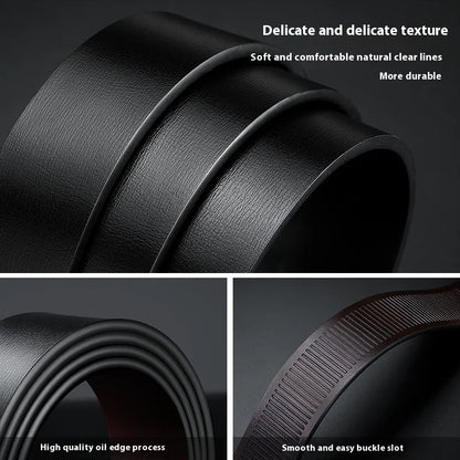 European Male Belt Genuine Leather Belt for man 105-160cm plus size jeans belt Adjustable automatic belt Gifts for Men