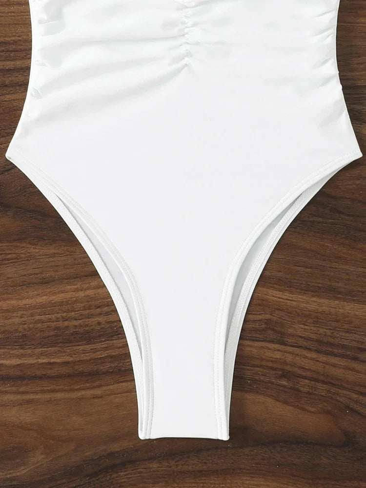 Halter Top Bathing Suit Woman Swimsuits One Piece Swimwear Women's  2026 Trend V Neck Beachwear Female Monokini Summer Bodysuit