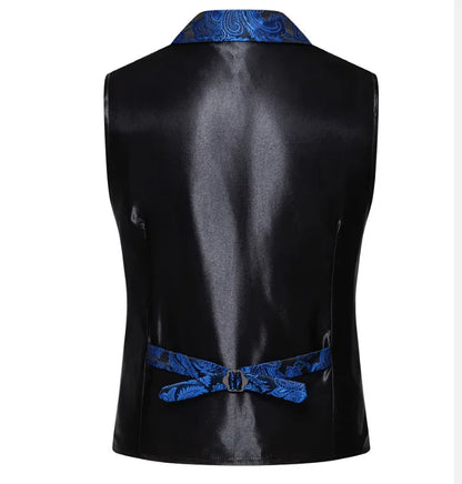 New Men Jacquard Suit Vest Loose Tops Red / Green  / Blue / Pink Fashion Male Wedding Prom Party Luxury Dress Waistcoat