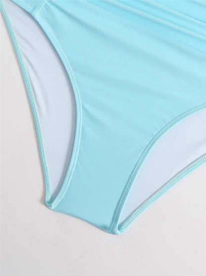 Plain Ruched Fashion Swimsuit Women 2026 One Piece Lace Up Swimwear Female Bathers Bathing Swimming Bodysuit Summer Beachwear