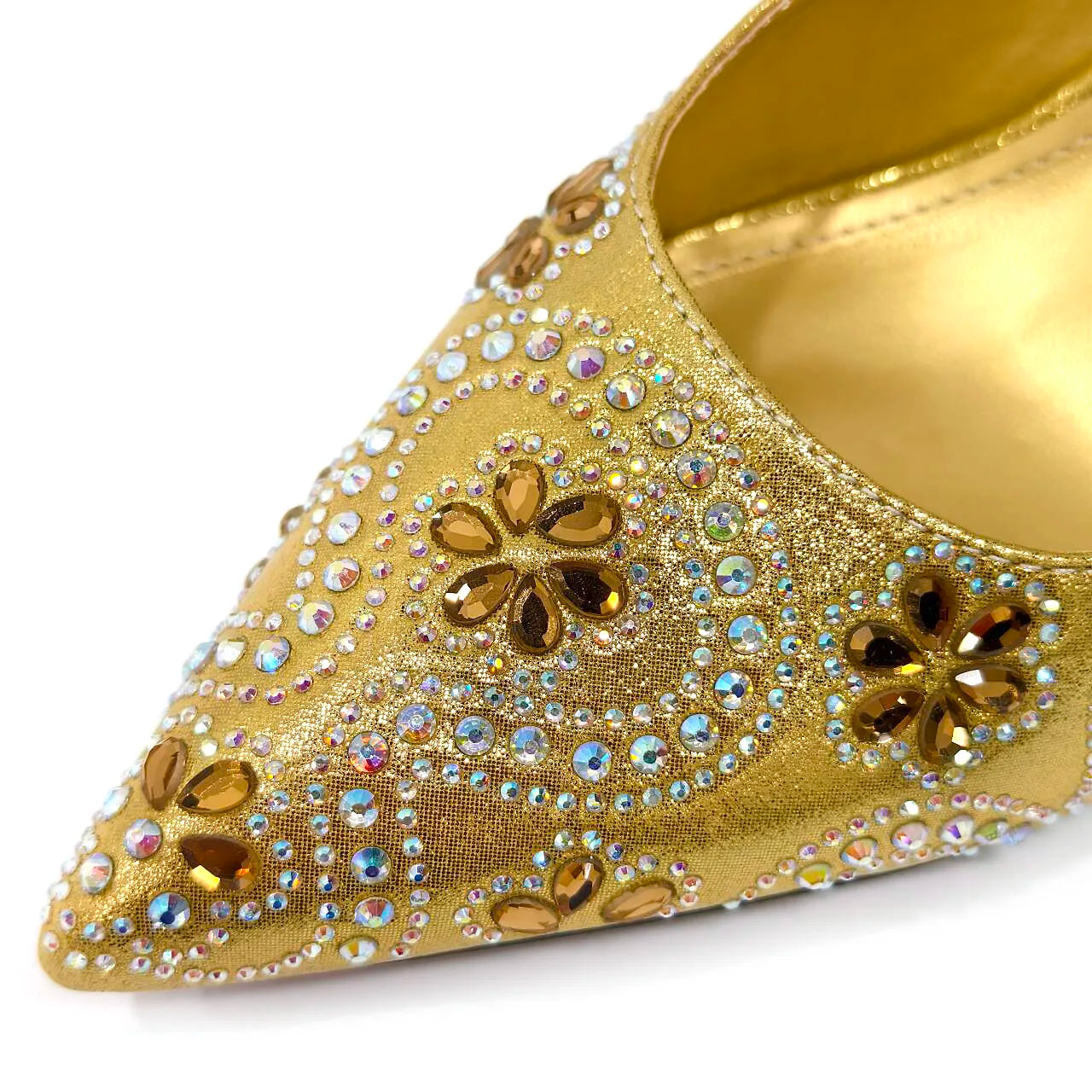 2024 Elegant Rhinestone Pointed-Toe Pumps With Matching Bag Set Large Capacity Bag for Women's Party High Heels