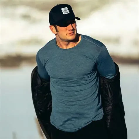 Men's 100% Merino Wool Thermal Long Sleeve T-Shirt Base Layer Breathable Wicking Anti-Odor Underwear for Outdoor Activities