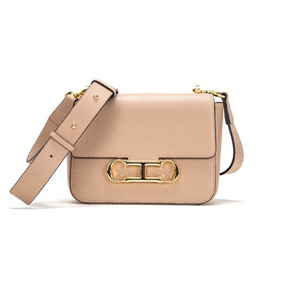 Women's Saddle Bag 2024 Autumn/Winter New Black Cow Leather Flip Small Square Bag Simple Commuter Diagonal Cross Bag