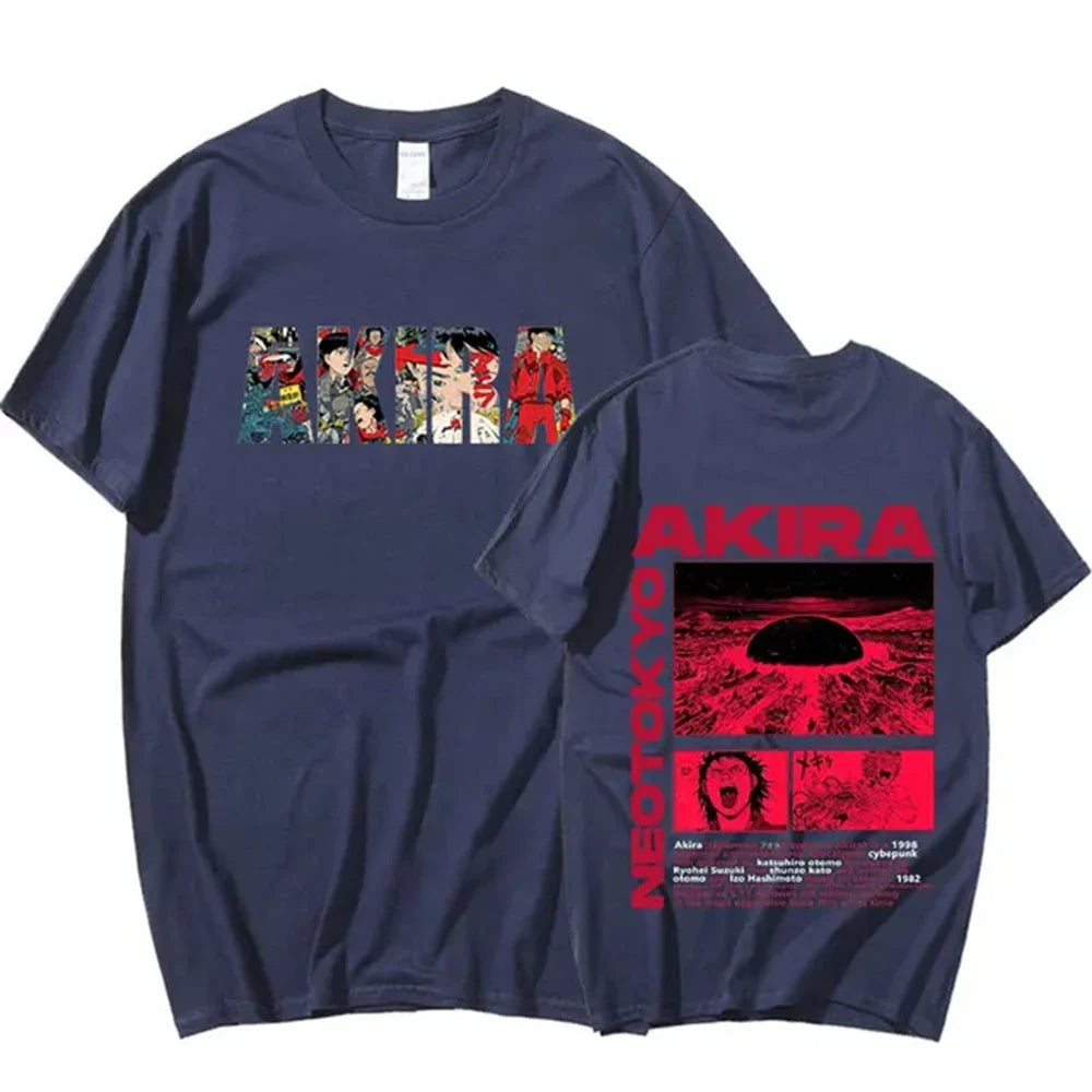Japanese Anime Neo Tokyo Akira T Shirt Movie Science Fiction Manga Shotaro Kaneda Men Short Sleeve T Shirts 100% Cotton 72417