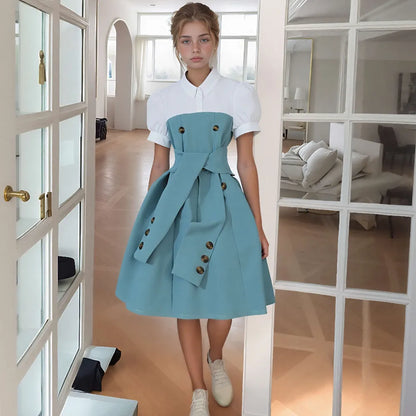 2025 Vintage Elegant Kids Girl Dress Summer Short Sleeves School Graduation Birthday Party Children Dresses 7 8 9 10 11 12 Yrs