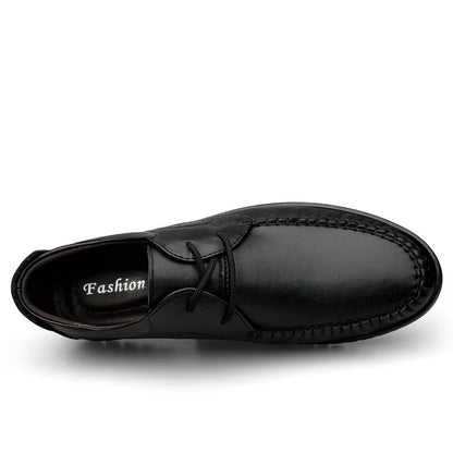 Italian Brand Men's Genuine Leather Casual Shoes Handmade Soles Loafers Lace Up Breathable That's Oxford Shoes for Summer
