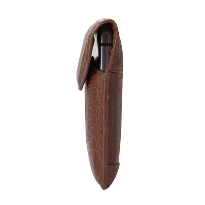 Genuine Leather Slim Phone Pouch Case For iphone 14 13 12 Pro Max Samsung S23 S22 Ultra Belt Clip Holster Cover Bag 4.7-7.2 inch