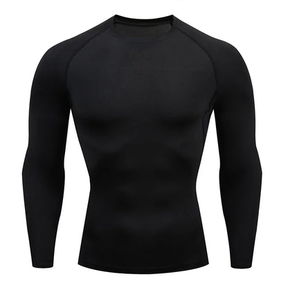 Men's Long Sleeves T-shirt Fitness Sportswear Spring Autumn Athletic Quick Dry T-shirt Gym Running Sports Outdoor Tops for Men