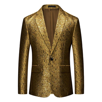 Men's business casual suit coat 2023 spring new Blazer wedding fashion host party party party social suit large suit M-6XL